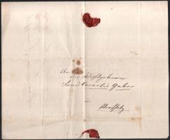 cca 1870-80 Blau (Sándor?) levele Gábor Kornélnak Temesvár-Joseftadtba, bő két beírt oldal német nye...