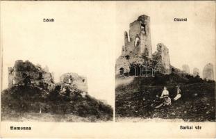 Homonna, Homenau, Humenné; Barkai vár elölről és oldalról / Barka castle (fl)