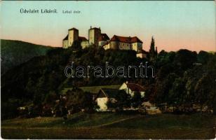 Léka, Lockenhaus; óvár, Leitner J. kiadása / castle (kopott sarkak / worn corners)