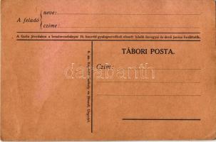 Z. Zorkóczy József hadnagy verse. Tábori posta - A tiszta jövedelem a besztercebányai 16. honvéd gya...