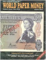 Standard Catalog of World Paper Money: Modern issues 1961-1997, 4th Edition. Krause Publications, 1998.. Használt állapotban.