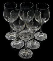 Rosenthal "Classic Rose" 6 darabos kristály borospohár készlet, jelzett, hibátlan, m: 16 cm