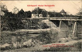 1910 Borosjenő, Borosineu, Ineu; Körösparti részlet, híd. Aradi turista egylet, Kerpel Izsó kiadása (Arad) / Cris riverside and bridge (EB)
