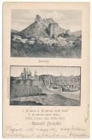 1901 Fülek, Filakovo; várrom, hajdani vár 1500-1650: város, várnak belső és külső része. Krämer J. kiadása / Filakovsky hrad / castle ruins, anno 1500-1650 (ázott / wet damage)