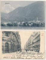 5 db RÉGI külföldi képeslap vegyes minőségben Kallós Bertalan államtitkárnak címezve: Bécs, Mattarello, Milano, Semmering, Koch Richárd építész reklám