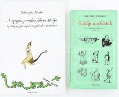 Sebestyén István: A szegény ember bőrpuskája. Székely pajzánságok és egyéb cifra történetek. P. Szathmáry István illusztrációival. hn., 2009., Rézbong Kiadó, 35 p. Második, javított kiadás. CD-melléklettel. Kiadói kartonált papírkötés. + Nagy Pál: Derűben derékig. Erdélyi anekdoták. Vál. és szerk.: - - . Bp., 2002, Új Palatinus Könyvesház. Kiadói kartonált papírkötés.