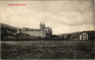 1910 Garamszentbenedek, Sankt Benedikt, Sväty Benadik, Hronsky Benadik; bencés apátság, kolostor, templom, vasútállomás / Benedictine monastery and church, railway station (fl)