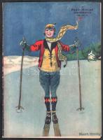 1930-1933 Pesti Hírlap Vasárnapja 2 db januári száma (52. évf. 2. sz. és 55. évf. 2. sz.), az egyik borítón Pólya Tibor grafikájával