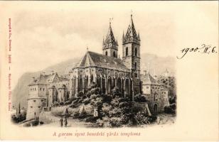 Garamszentbenedek, Sankt Benedikt, Sväty Benadik, Hronsky Benadik; bencés apátság, zárda, templom, kolostor. Myskovszki Viktor kiadása (Kassa) / Benedictine abbey, cloister, church, nunnery