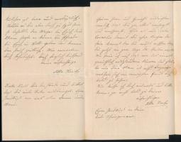 cca 1870-80 Korb Ilka 2 db levele Gábor Kornélnak, kétszer kettő beírt oldal német nyelven, fejléces...