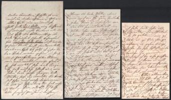 cca 1877-84 Blau és Boschán (?) család 6 db levele, Pancsovai feladással, német nyelven, fejléces in...