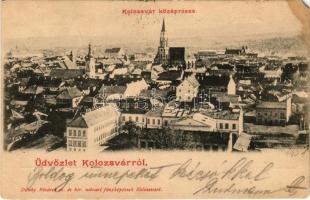 1901 Kolozsvár, Cluj; Középrész. Dunky fivérek kiadása (EM)