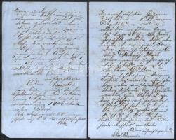 1872-74 Blau Sándor temesvári származású kadét 4 db levele családjához, Polából, a Császári és Királ...