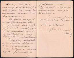 1898 Temesvár, Gábor Dezső levele bátyjához, Gábor Lajos verseci dohánynagytőzsdésnek, vizsgái ügyéb...