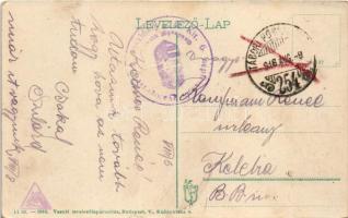 1916 Kolozsvár, Cluj; Igazságügyi palota. Vasúti levelezőlapárusítás 11-1916. / palace of justice (E...