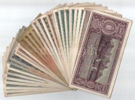 Vegyes 30db-os inflációs pengő bankjegy tétel T:F,VG