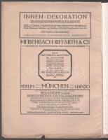 1921 Innendekoration. Die gesamte Wohnungskunst in Bild und Wort. Herausgeber: Hofrat Alexander Koch...