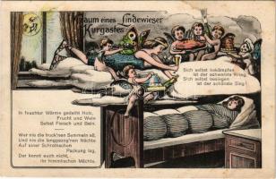 1935 Lipová-lázne, Lindewiese; Traum eines Lindewieser Kurgastes / dream of a spa guest, humour