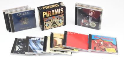 20 darab zenei CD, jó darabokkal, közte Omega, Queen, Moody Blues, Eric Clapton, Piramis, Demjén Fer...