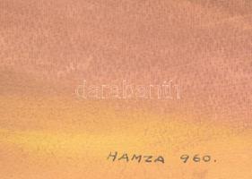 Hamza Tibor (1908-1967 v. 1972?): Atmoszférikus táj (Pásztó?), 1960. Akvarell, papír, jelezve jobbra...