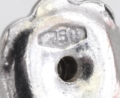 Gyöngy fülbevaló, 18K arany (Au) szerelékkel br 4,07 g jelzett