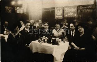 Budapest VI. Sorrento Kávéház, Törley pezsgő, Salvator sör. photo (kopott élek / worn edges)