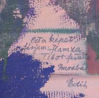 Hamza Tibor (1908-1967 v. 1972?): Eger, panoráma, háttérben a várral. Olaj, karton, jelezve jobbra l...