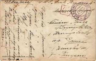 1918 Yangon, Rangoon; Shwedagon Pagoda. F.W. Schrinner 1917. + "K.u.k. Marinefeldpostamt" ...