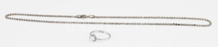 Ezüst (Ag) karlánc és gyűrű. jelzett br 5 g