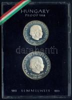 1968. 50Ft Ag + 100Ft Ag "Semmelweis" pár T:PP Csak 4750db, eredeti plasztiktokban!