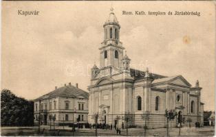 1909 Kapuvár, Római katolikus templom és Járásbíróság (EK)