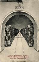 1916 Budapest XXII. Budafok, Francois pezsgőborgyár, pincerészlet / Champagnerfabrik, Kellerabtheilung / champagne factory, cellar + "Zensuriert K.u.k. Mil. Briefzensur Brassó" So. Stpl