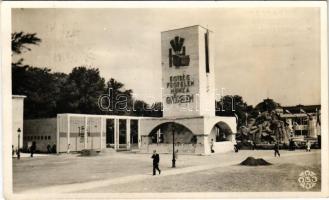 1942 Budapest XIV. Nemzetközi Vásár Háborús Vásár, BNV, "Egység, Fegyelem, Munka, Győzelem" pavilon + So. Stpl.