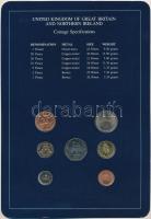 Nagy-Britannia 1969-1992. 1p-1P (7xklf), "Coin Sets of All Nations" forgalmi összeállítás ...