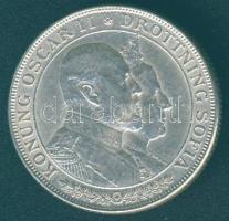 Svédország 1907. 2K Ag "II. Oszkár és Szófia királyné aranylakodalma" T2/3+