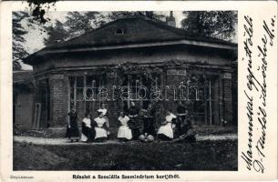 1914 Kolozsvár, Cluj; Szociális Szeminárium kertje. Stephaneum kiadása / religious social seminary, garden (fl)