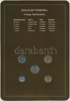 Etiópia ~1977. 1c - 50c (5xklf), "Coin Sets of All Nations" forgalmi szett felbélyegzett k...