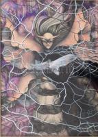 Bart (?) jelzéssel, XX. sz.vége/XXI sz. eleje: Liberation. Vegyes technika, papír, üvegezett fakeretben, 23×16,5 cm