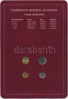 Guyana 1982-1985. 1c-25c (4xklf), "Coin Sets of All Nations" forgalmi szett felbélyegzett ...