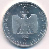 Németország 2002G 10E Ag "50 éves a német televíziózás" T:AU Germany 2002G 10 Euro Ag "50th Years - German Television" C:AU Krause KM#219