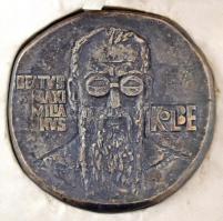 Lengyelország DN "Beatus Maximilianus Kolbe" fém plakett, dísztokban (~113-115mm) T:XF Poland ND "Beatus Maximilianus Kolbe" commemorative plaque in display case (~113-115mm) C:XF