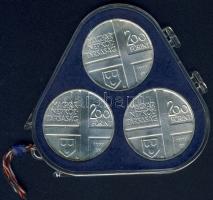 1977. 200Ft Ag 3klf db "Festők II. Mányoki, Rippl-Rónai, Csontváry" sor T:BU Eredeti plomb...