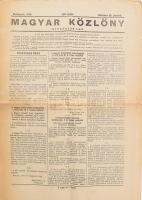 1946 Magyar Közlöny 1946. okt. 18. száma, kis szakadással, 4 p.