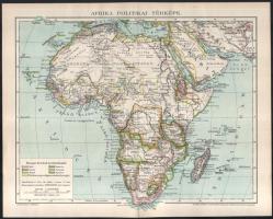 cca 1900 Afrikai politikai térképe, "Palla Nagy Lexikon", Bp., Posner-ny., 20,5x26,5 cm.