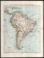cca 1900 Észak- és Dél.Amerika politikai térképe, "Palla Nagy Lexikon", Bp., Posner-ny., 2...