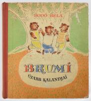 Bodó Béla: Brumi újabb kalandjai. Szávai Edith rajzaival. Bp., 1963, Móra. 2. kiadás. Kiadói félvászon-kötés, kissé kopott borítóval.
