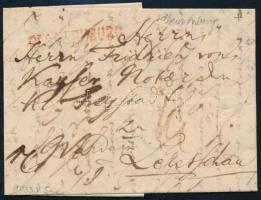 1833 Levél 14kr portóval piros "CLAUSENBURG" - Leutschau, 1833 14kr postage due cover red "CLAUSENBURG" - Leutschau