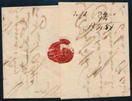 1833 14kr postage due cover red "CLAUSENBURG" - Leutschau 1833 Levél 14kr portóval piros &...
