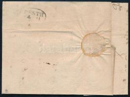 1839 Levél teljes tartalommal, 10kr portóval "Temesvár" - "PESTH" 1839 Cover wit...