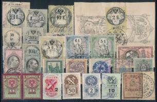 26 db régi osztrák és magyar okmánybélyeg